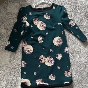 Floral Green Kids Dress